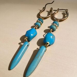 Boho Turquoise Dangle Earrings NWT
